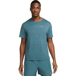 Nike DRI-FIT MILER Pánske bežecké tričko, tmavo zelená, veľkosť S