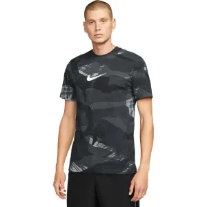 Nike NK DF TEE CAMO AOP Pánske tričko, tmavo sivá, veľkosť M