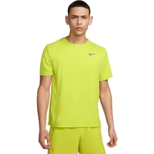 Nike NK DF UV MILER SS Pánske tréningové tričko, reflexný neón, veľkosť