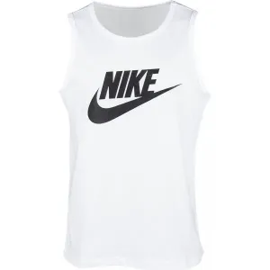 Nike NSW TANK ICON FUTURA Pánske tielko, biela, veľkosť #9492417