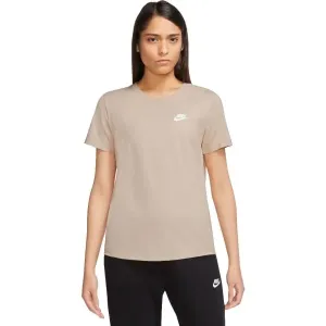 Nike NSW TEE CLUB Dámske tričko, béžová, veľkosť