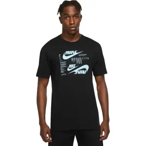 Nike NSW TEE CLUB SSNL HBR Pánske tričko, čierna, veľkosť XL