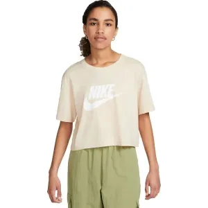 Nike NSW TEE ESSNTL CRP ICN FTR W Dámske tričko, béžová, veľkosť