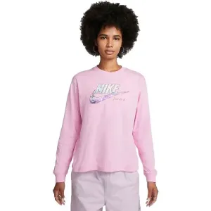 Nike NSW TEE OC 1 LS BOXY Dámske tričko s dlhým rukávom, ružová, veľkosť