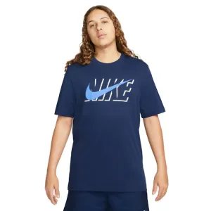 Nike NSW TEE SWOOSH BLOCK Pánske tričko, tmavo modrá, veľkosť #6633674