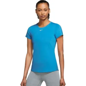Nike ONE DF SS SLIM TOP W Dámske tréningové tričko, modrá, veľkosť #412013