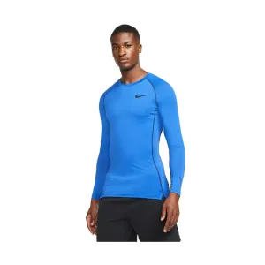 Nike NP DF TIGHT TOP LS M Pánske tričko s dlhým rukávom, modrá, veľkosť