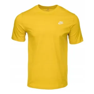 Nike SPORTSWEAR CLUB Pánske tričko, žltá, veľkosť M