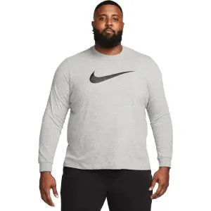 Nike SPORTSWEAR ICON SWOOSH Pánske tričko s dlhým rukávom, sivá, veľkosť #8649330