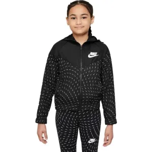 Nike NSW WINDRUNNER AOP Dievčenská bunda, čierna, veľkosť #6209068