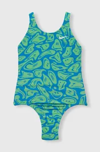 Jednodielne detské plavky Nike Kids zelená farba #8738695