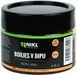 Nikl Boilies v dipe Devill Krill 18+20 mm 250 g