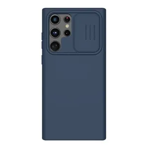 Nillkin CamShield Silky Silikónový Kryt pre Samsung Galaxy S22 Ultra Blue
