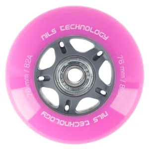 NILS - PU kolesá s ložiskami EXTREME 76x24mm ABEC 7 ružové