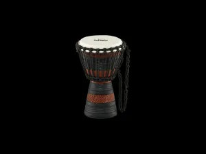 NINO DJEMBE AFRICAN X-SMALL BROWN/BLACK COMPLEX CARVING