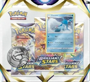 Nintendo Pokémon Sword and Shield - Brilliant Stars 3 Pack Blister - Glaceon