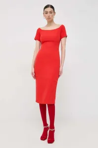 Šaty Nissa červená farba, mini, rovný strih