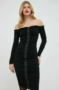 Šaty Nissa čierna farba, mini, priliehavá #6140617