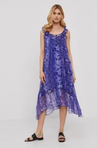 Šaty Nissa fialová farba, midi, áčkový strih #170501