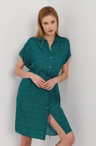 Šaty Nissa zelená farba, mini, áčkový strih