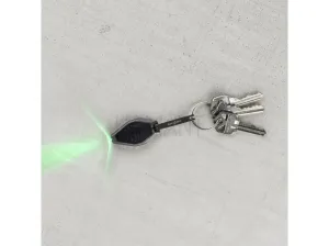 Svietidlo na kľúče Radiant Nite Ize® – zelené svetlo, Čierna (Farba: Čierna, Varianta: zelené svetlo)