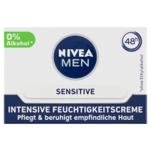 Nivea Men Sensitive 50 ml denný pleťový krém pre mužov na veľmi suchú pleť; na dehydratovanu pleť; na citlivú a podráždenú pleť