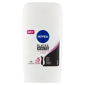 Nivea Black & White Invisible Clear 48h 50 ml antiperspirant pre ženy deostick