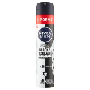 Nivea Men Invisible For Black & White Original Deospray 200 ml antiperspirant pre mužov deospray