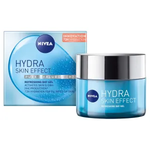 Nivea Hydra Skin Effect Refreshing 50 ml pleťový gél na veľmi suchú pleť; proti vráskam; na rozjasnenie pleti; spevnenie a lifting pleti