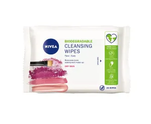 Nivea Cleansing Wipes Gentle 3in1 25 ks čistiace obrúsky pre ženy na zmiešanú pleť; na citlivú a podráždenú pleť