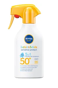 Nivea Sun Babies & Kids Sensitive Protect Spray SPF50+ 270 ml opaľovací prípravok na telo pre deti na veľmi suchú pleť; na citlivú a podráždenú pleť