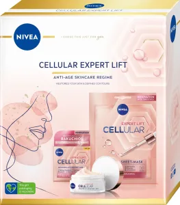 Nivea Cellular Expert Lift darčeková kazeta denný pleťový krém Cellular Expert Lift 50 ml + textilná pleťová maska Cellular Expert Lift 1 ks #396778