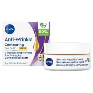 Nivea Anti-Wrinkle + Contouring SPF30 65+ 50 ml denný pleťový krém na veľmi suchú pleť; proti vráskam; spevnenie a lifting pleti