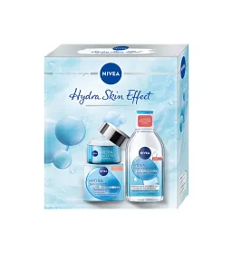 Nivea Hydra Skin Effect darčeková kazeta denný pleťový gél Hydra Skin Effect 50 ml + micelárna voda Hydra Skin Effect 400 ml proti vráskam