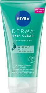 Nivea Derma Skin Clear Anti-Blemish Scrub 150 ml peeling pre ženy na problematickú pleť s akné