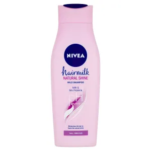 Nivea Ošetrujúci šampón s mliečnymi a hodvábnymi proteínmi na unavené vlasy bez lesku Hair milk Shine ( Care Shampoo) 400 ml