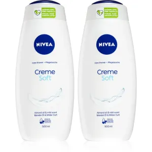 NIVEA Creme Soft upokojujúci sprchový gél 2 x 500 ml(výhodné balenie)