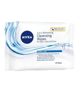 NIVEA Normal Skin osviežujúce čistiace pleťové obrúsky 3v1 modré 25ks