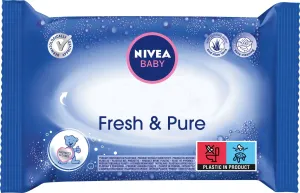 Nivea Baby Fresh & Pure 63 ks čistiace obrúsky pre deti na veľmi suchú pleť
