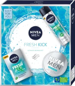 Nivea Men Fresh Kick darčeková kazeta voda po holení Men Fresh Kick 100 ml + antiperspirant Men Fresh Kick 150 ml + gél-krém Men Fresh Gel 150 ml M