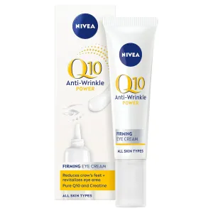 Nivea Q10 Power Anti-Wrinkle + Firming 15 ml očný krém pre ženy na veľmi suchú pleť; proti vráskam; na opuchy a kury pod očami