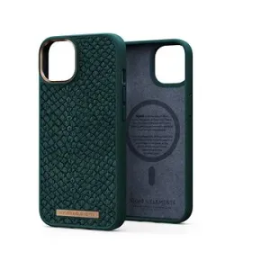 Njord iPhone 14 Salmon Leather Magsafe Case Green