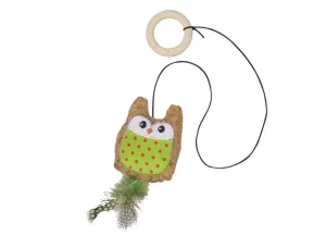 Korková sova s catnipom zelená hračka 55cm
