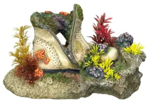 Topánka na kameni s rastlinami 23,5cm