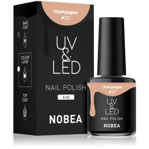 NOBEA UV & LED Nail Polish gélový lak na nechty s použitím UV/LED lampy lesklý odtieň Sparkling Wine #37 6 ml