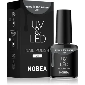 NOBEA UV & LED Nail Polish gélový lak na nechty s použitím UV/LED lampy lesklý odtieň Grey is the name #29 6 ml