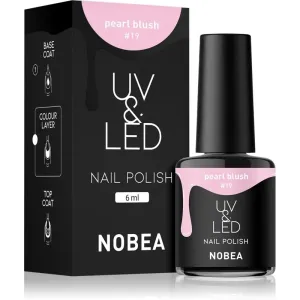 NOBEA UV & LED Nail Polish gélový lak na nechty s použitím UV/LED lampy lesklý odtieň Pearl blush #19 6 ml