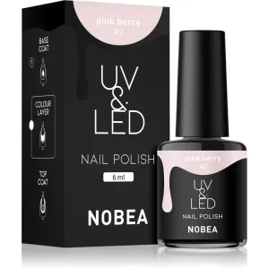 NOBEA UV & LED Nail Polish gélový lak na nechty s použitím UV/LED lampy lesklý odtieň Pink berry #2 6 ml