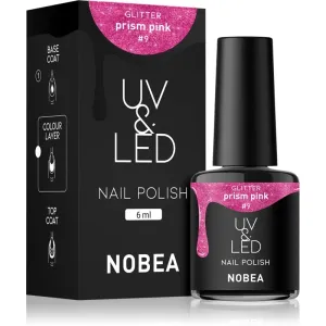 NOBEA UV & LED Nail Polish gélový lak na nechty s použitím UV/LED lampy lesklý odtieň Prism pink #9 6 ml