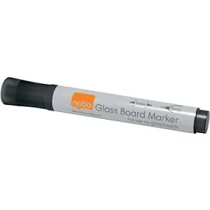 NOBO Glass Whiteboard Markers, čierny – balenie 4 ks